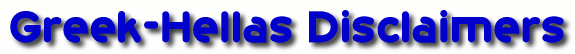 Welcome To Greek-Hellas Disclaimers